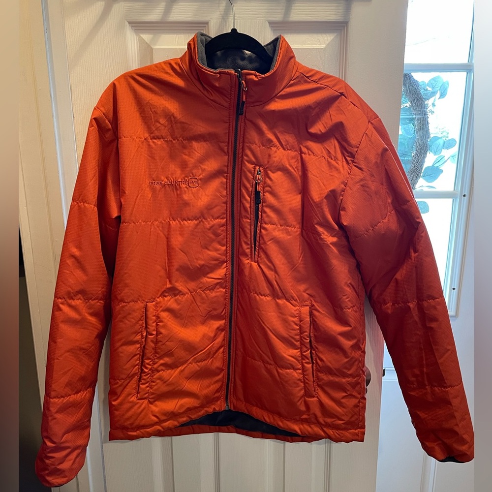 Free Country “3-in-1” Men’s Jacket, Dark Olive & Orange (Size Medium) - Picture 2 of 15
